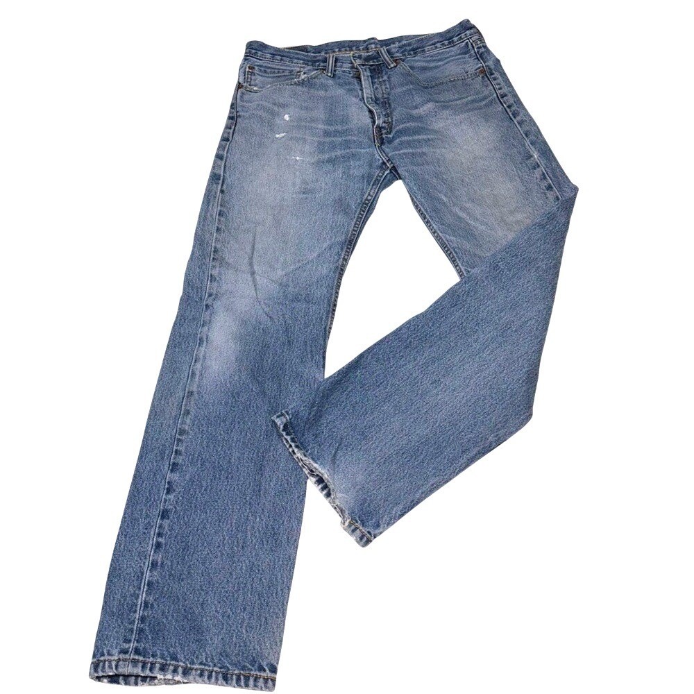 Vintage Levi's perfectly worn 505 classic straight jeans size 34x32 100% cotton